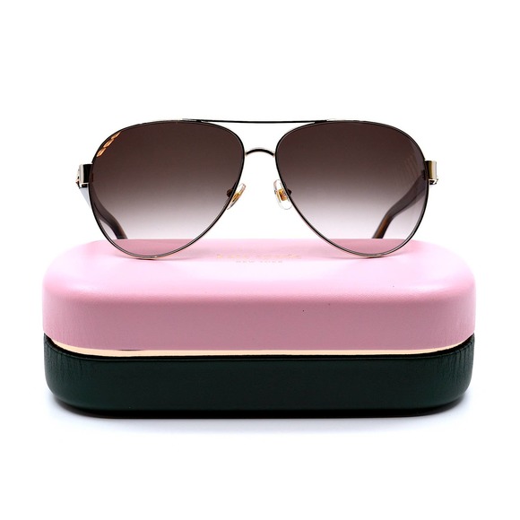 NEW KATE SPADE GENEVA/S 09Q GOLD BROWN AVIATOR WOMEN'S SUNGLASSES - Picture 4 of 14
